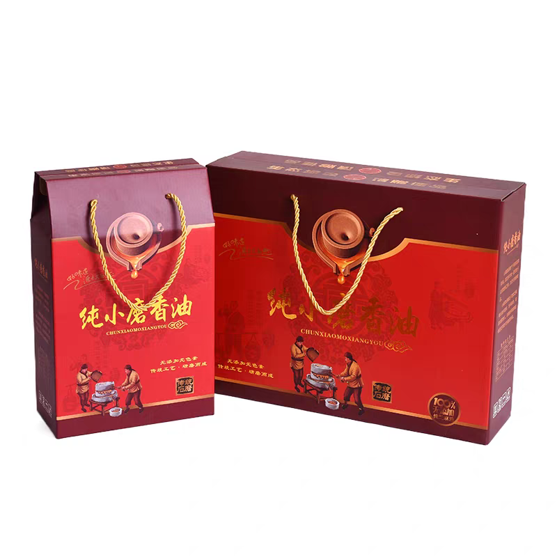 小磨香油包装礼品盒制作要点：如何选择材料与工艺制作（一）